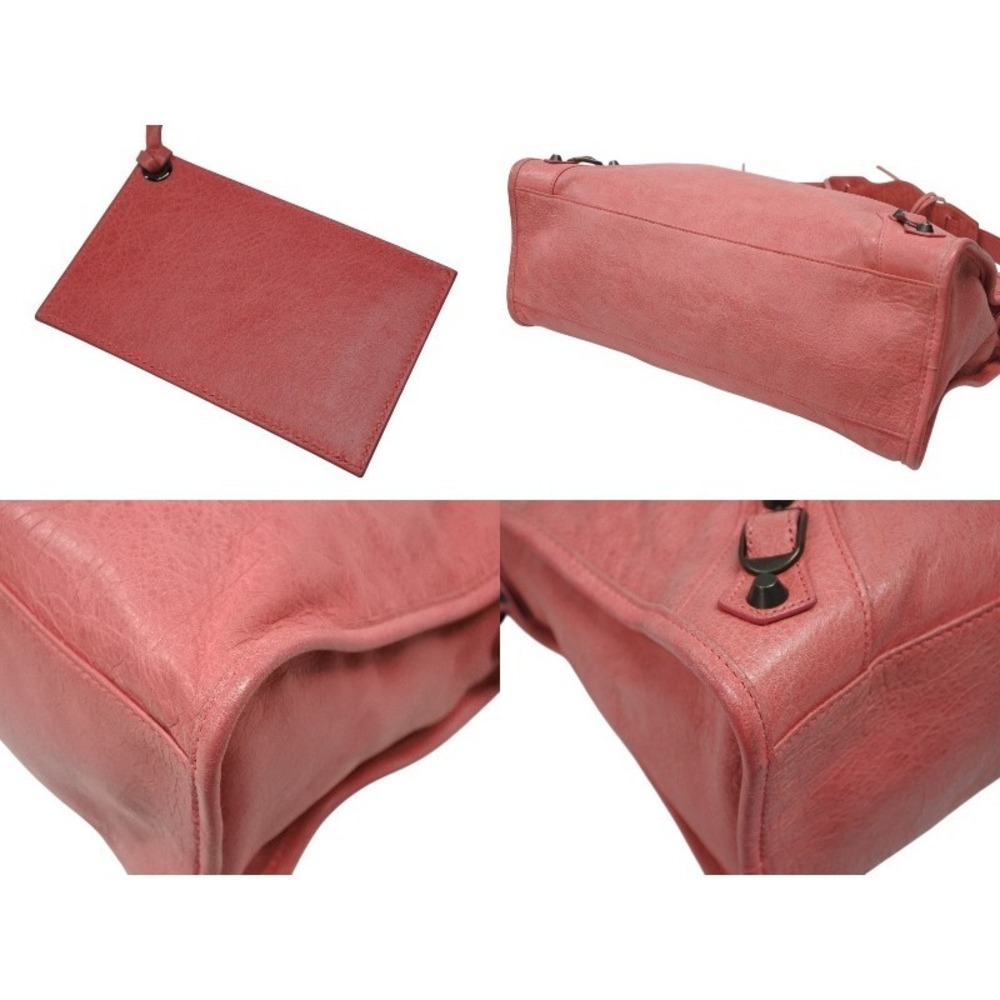 BALENCIAGA The Giant City handbag pink leather attached mirror - Picture 7 of 10